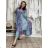Stretchhose für Damen (S/M/L EINHEITSGRÖSSE) ITALIAN FASHION IMWKK25022 S / M / L blau