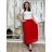 Skirt summer 3/4 long ladies (uni sl) ITALIAN Fashion IM717096 S / M / L red