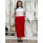 Skirt summer 3/4 long ladies (uni sl) ITALIAN Fashion IM717096 S / M / L red