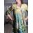 Šaty letní 3/4 rukáv oversize dámské AMELIA (S/M/L ONE SIZE) ITALSKÁ MÓDA IMPEM25CA2800/DU S/M/L tmavě modrá