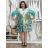 Šaty letní 3/4 rukáv oversize dámské AMELIA (S/M/L ONE SIZE) ITALSKÁ MÓDA IMPEM25CA2800/DU S/M/L tmavě modrá