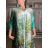 Šaty letní 3/4 rukáv oversize dámské AMELIA (S/M/L ONE SIZE) ITALSKÁ MÓDA IMPEM25CA2800/DU S/M/L tmavě modrá