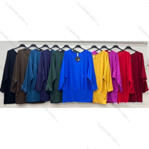 Tunika dlouhý rukáv dámská nadrozměr (54/56/58 ONE SIZE) ITALSKÁ MÓDA IM425543