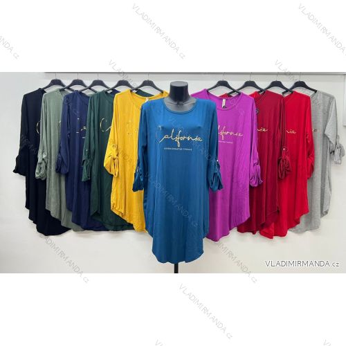 Women's long sleeve warm casual dress, oversized (50/52/54 ONE SIZE) ITALIAN FASHION IM425544