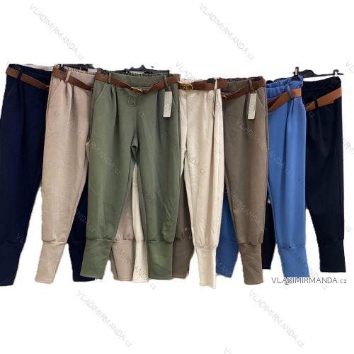 Nohavice elegantné s opaskom dámske (S/M/L ONE SIZE) TALIANSKA MÓDA IMC25364