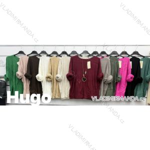 Tunika s přívěskem 3/4 dlouhý rukáv dámská (S/M/L ONE SIZE) ITALSKÁ MÓDA IMWHA252723