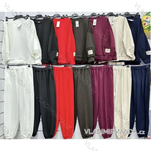 Súprava tepláky a mikina dlhý rukáv dámska (S/M/L ONE SIZE) TALIANSKA MÓDA IMWGM252733