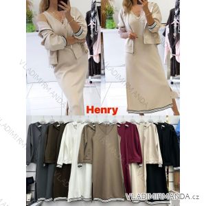 Šaty elegantní košilové dlouhý rukáv dámské (S/M ONE SIZE) ITALSKÁ MÓDA IMWY21734