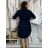 Women's Long Long Sleeve Extended Tunic (L / XL ONE SIZE) ITALIAN FASHION IMD211117 black