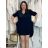 Women's Long Long Sleeve Extended Tunic (L / XL ONE SIZE) ITALIAN FASHION IMD211117 black
