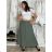 Sukně s páskem mušelín dlouhá dámská MELANI (S/M/L ONE SIZE) ITALSKá MóDA IMSM241119
