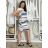 Šaty letné ľanové krátky rukáv dámska KRISTA (S/M/L ONE SIZE) TALIANSKA MÓDA IM4251116/DU S/M/L biela