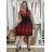 Plus Size Women's Long Stretch Pants (XL/2XL ONE SIZE) ITALIAN FASHION IMC22810 M / L red