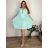 Women's oversized summer dress 3/4 long sleeve (S/M ONE SIZE) ITALIAN FASHION IMPEM25C7058 46/48/50 Light blue