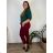 Women's long summer oversize pants (S/M/L ONE SIZE) ITALIAN FASHION IM425271  wine