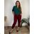 Women's long summer oversize pants (S/M/L ONE SIZE) ITALIAN FASHION IM425271  wine