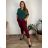 Women's long summer oversize pants (S/M/L ONE SIZE) ITALIAN FASHION IM425271  wine