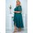 Damen Plus Size (42-46) langes elegantes ärmelloses Partykleid POLISH FASHION PMLBC23265-10 Smaragdgrün 44