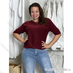 Svetr úpletový 3/4 dlouhý rukáv dámské AMALIA (M/L/XL ONE SIZE) ITALSKÁ MÓDA IM5251116
