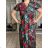 Šaty dlhé letné krátky rukáv dámske LUSISA (S/M/L ONE SIZE) TALIANSKA MÓDA IMPEM2555620-5/DUR S/M/L zelená