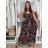 Šaty dlouhé letní na ramínka dámské LOLA (S/M/L ONE SIZE) ITALSKÁ MÓDA IMPEM2455618/DUR S/M/L zelená