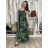 Šaty dlouhé letní na ramínka dámské LOLA (S/M/L ONE SIZE) ITALSKÁ MÓDA IMPEM2455618/DUR S/M/L zelená