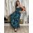 Šaty dlouhé letní na ramínka dámské LOLA (S/M/L ONE SIZE) ITALSKÁ MÓDA IMPEM2455618/DUR S/M/L zelená