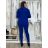 Souprava/komplet elegantní sako a kalhoty dámská (S/M ONE SIZE) ITALSKÁ MÓDA IMD22473/DR Černá S/M