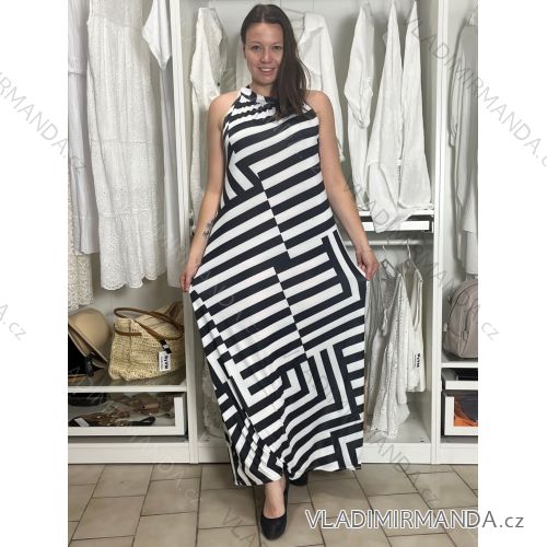 Šaty dlhé letné bez rukávov dámske BENNY  (S/M/L ONE SIZE) TALIANSKA MÓDA IMM25M29421