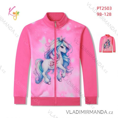 Langarm-Sweatshirt mit Reißverschluss für Kindermädchen (98-128) KUGO PT2503