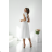 Langes, elegantes Damenkleid mit breiten Trägern (SL) FRENCH FASHION FMPEL23VELVET weiß 42