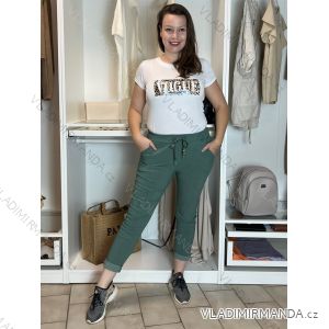 Nohavice strečové dlhé dámske (S/M/L ONE SIZE) TALIANSKA MODA IM4240137/DUR