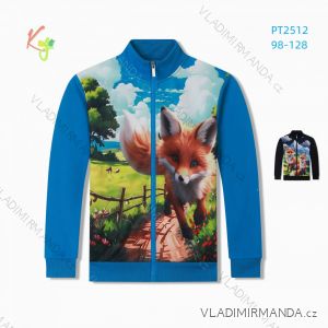 Mikina teplá na zip dlouhý rukáv dětská chlapecká (98-128) KUGO PT2512