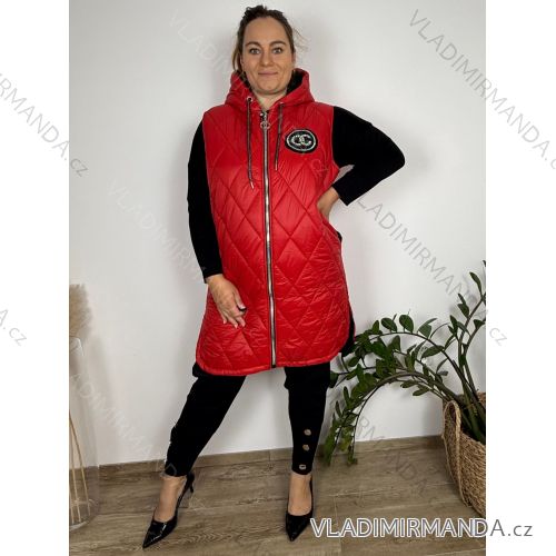 Vesta s kapucí šusťáková dámska nadrozmer (44-48 ONE SIZE) TALIANSKA MÓDA TMWOC251111
