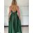 Šaty letní dlouhé na ramínka dámské (S/M ONE SIZE) ITALSKÁ MÓDA IMM209972/DU -   čierna
 -   S / M