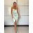 Women's elegant evening dress with straps (S/M ONE SIZE) ITALIAN FASHION IM3222IM322MONICA0 -   Dark turquoise
,   S/M