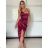 Women's elegant evening dress with straps (S/M ONE SIZE) ITALIAN FASHION IM3222IM322MONICA0 -   Dark turquoise
,   S/M