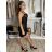 Šaty mini letní pletené na ramínka dámské (XS/S/M ONE SIZE) ITALSKá MóDA IMM252471/DU XS/S/M Černá