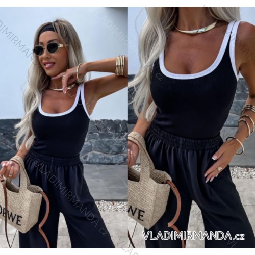 Tilko letní na ramínka dámské (XS/S/M ONE SIZE) ITALSKÁ MÓDA IMM24M20215/DUR Černá XS/S/M