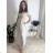 Langes, lässiges Kurzarmkleid für Damen (XS/S/M Einheitsgröße) ITALIAN FASHION IMD2525369 žlutá XS/S/M