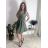 Šaty letný mušelín na ramienka dámske ELIANA (S/M/L ONE SIZE) TALIANSKA MÓDA IMWGS251169/DUR khaki S/M/L