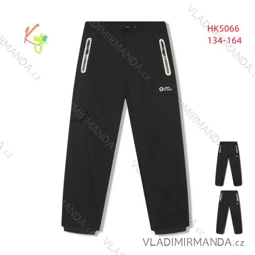 Nohavice dlhé softshellové teplé dorast chlapčenské (134-164) KUGO HK5066