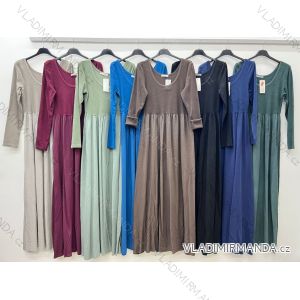 Šaty dlhé voľnočasové teplé dlhý rukáv dámske (XS/S/M ONE SIZE) TALIANSKA MÓDA IM425574