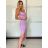 Šaty dlouhé letní elegantní na ramínka dámské GIO (XS/S/M ONE SIZE) ITALSKÁ MÓDA IMWCH251339/DUR -   oranžová -   S / M