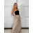 Sukňa dlhá dámska (S/M ONE SIZE) TALIANSKA MÓDA IMD23202/DU -   zelená khaki -   S/M/L