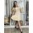 Women's Strappy Elegant Summer Dress (S/M ONE SIZE) ITALIAN FASHION IMPSH222053A/DU S / M / L rose old rose