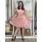 Women's Strappy Elegant Summer Dress (S/M ONE SIZE) ITALIAN FASHION IMPSH222053A/DU S / M / L rose old rose