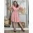 Women's Strappy Elegant Summer Dress (S/M ONE SIZE) ITALIAN FASHION IMPSH222053A/DU S / M / L rose old rose