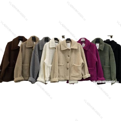 Women's long-sleeved, lightweight, zipped hooded sweatshirt, oversized (52/54/56 ONE SIZE) ITALIAN FASHION IMC25359