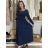 Women's casual summer short sleeve dress VIOLA (S/M/L ONE SIZE) ITALIAN FASHION IMSM25022 S / M / L dark blue